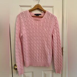 Polo by Ralph Lauren Light Pink Cable Knit Sweater